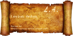 Levius Antos névjegykártya